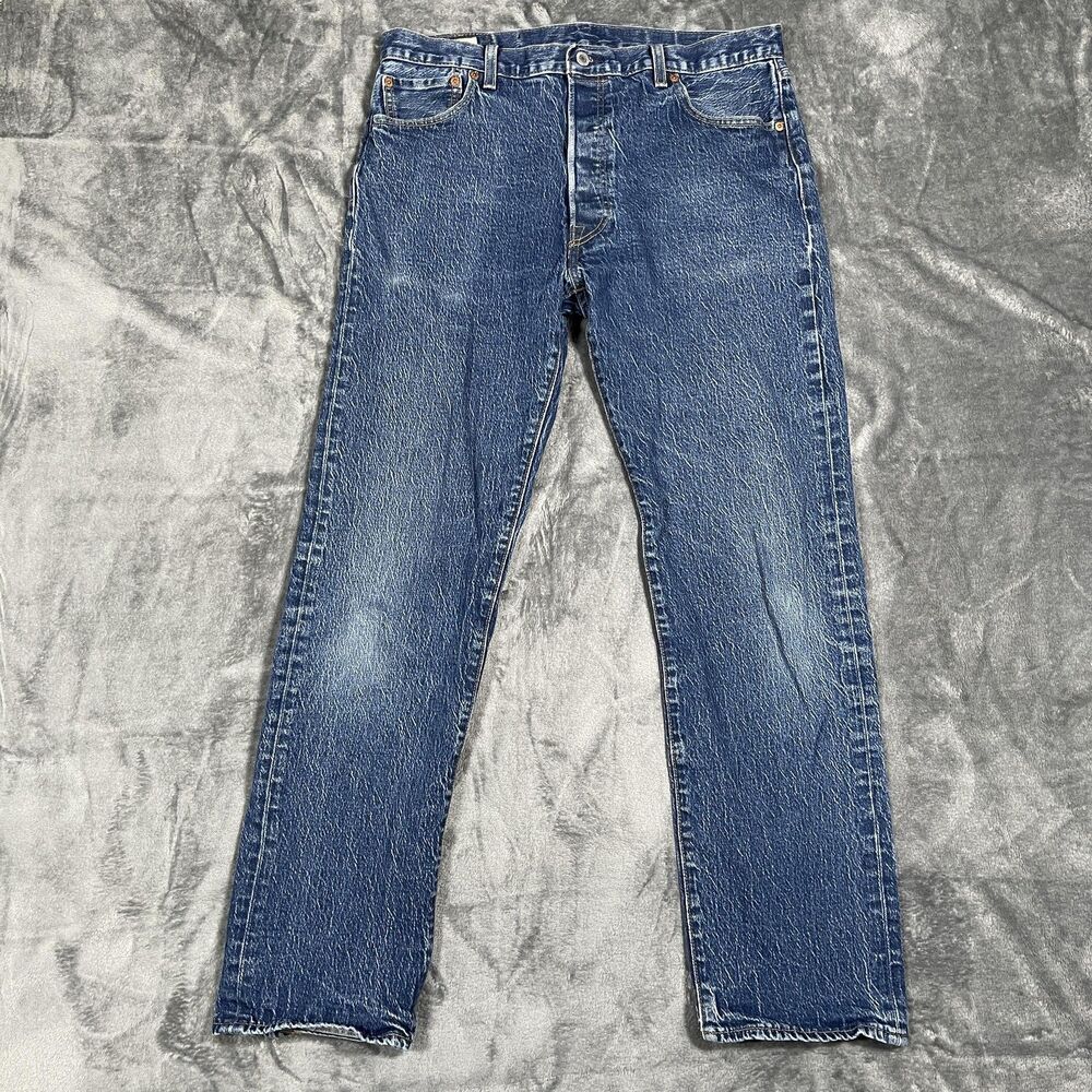 Levi's Premium 501 '93 Jeans Mens 36x34 Blue Medium Wash Straight Classic